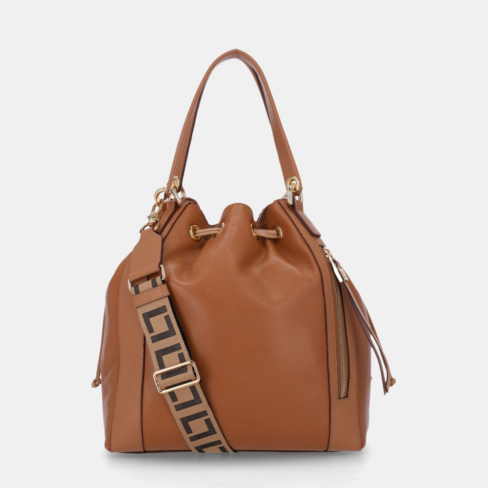 Bolsa Bucket Grande New Ridge Amêndoa - 10006643 | Luz da Lua