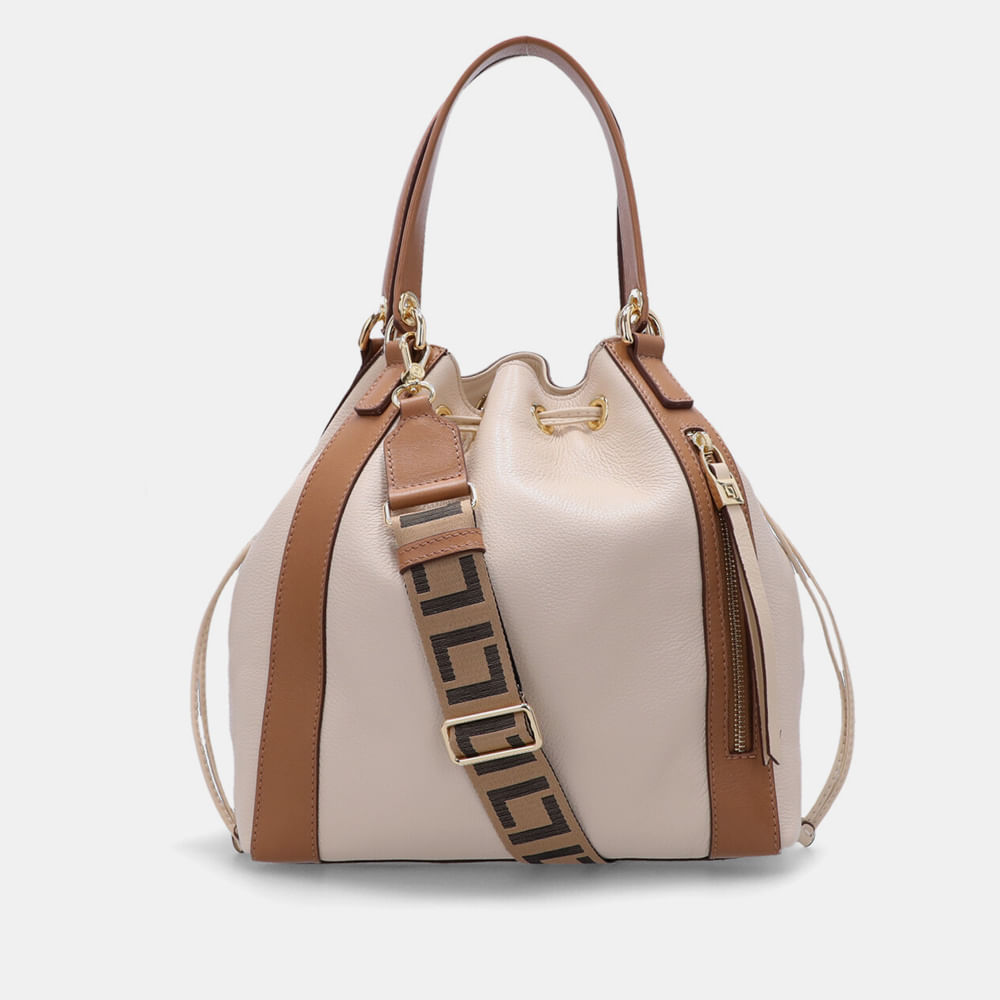 Bolsa Bucket Grande New Ridge Marfim - 10006643 | Luz da Lua