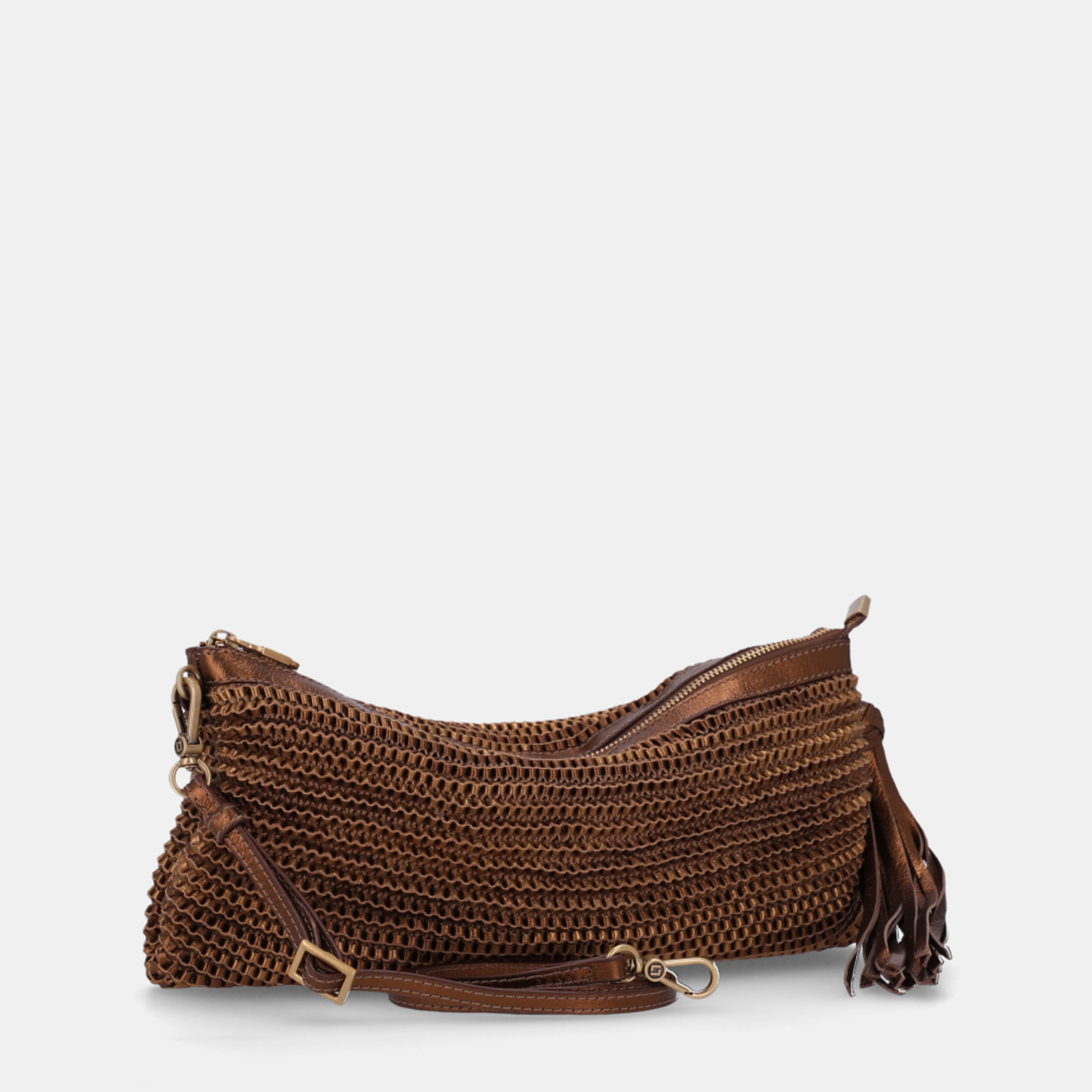 Bolsa Clutch Média Madras Bronze - 10006306 | Luz da Lua