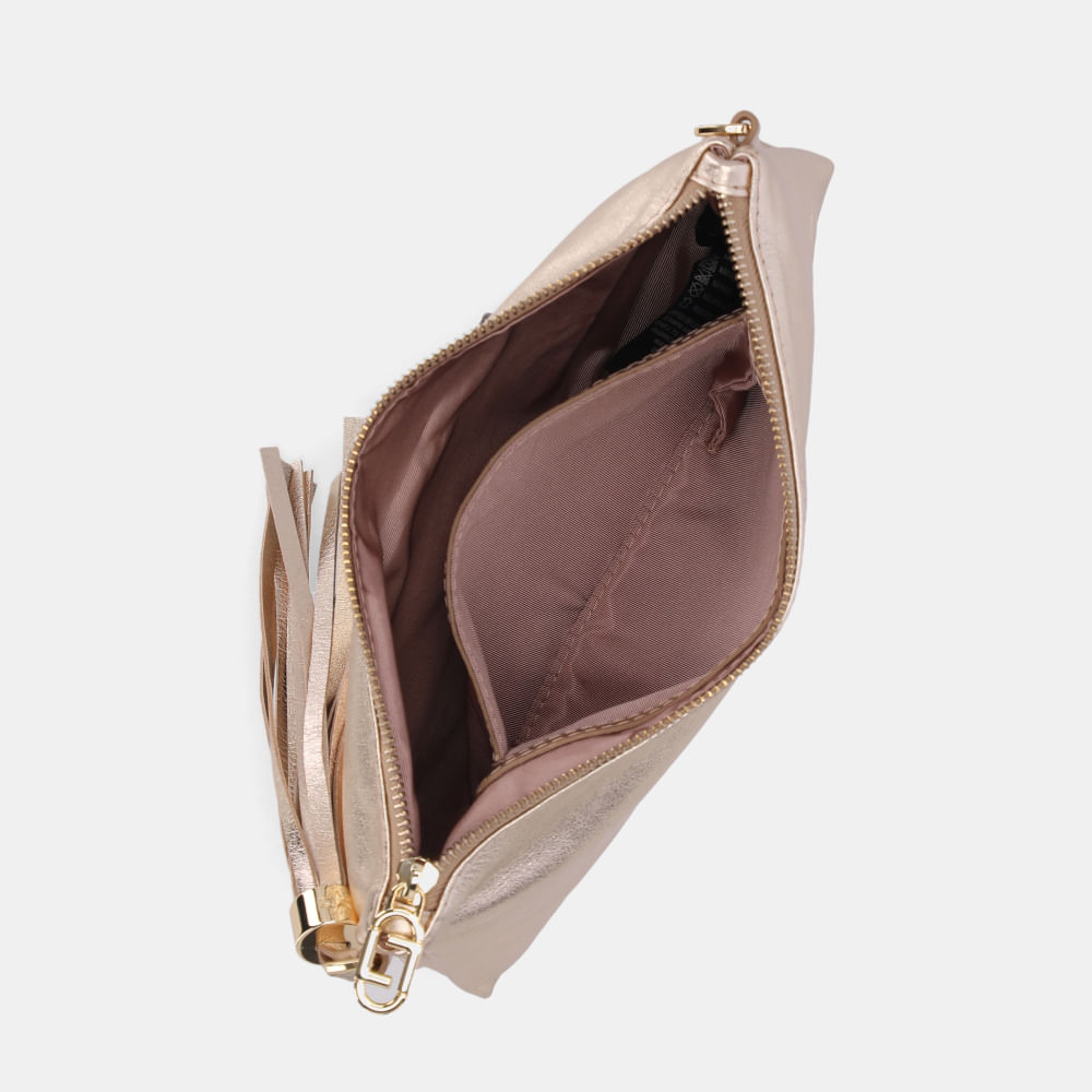 Bolsa Clutch Pequena Laminati Ouro - 2000530 | Luz da Lua