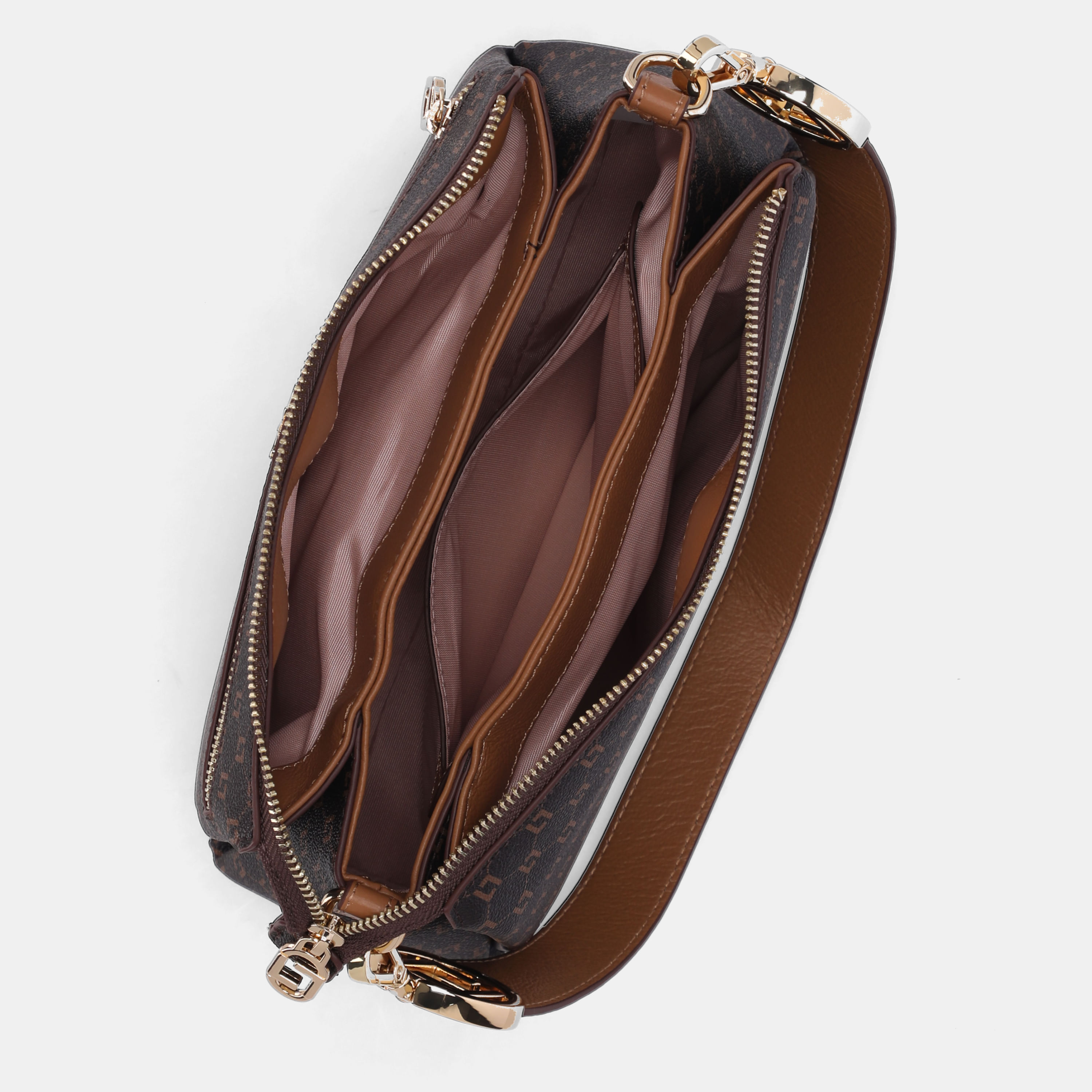 Bolsa Tiracolo Média Monograma Ll Mocca - 2000555 | Luz da Lua