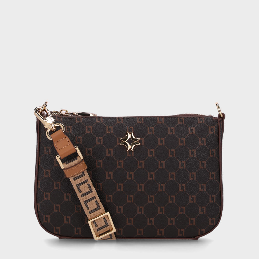 Bolsa Tiracolo Pequena Monograma Ll Mocca - 2000556 | Luz da Lua