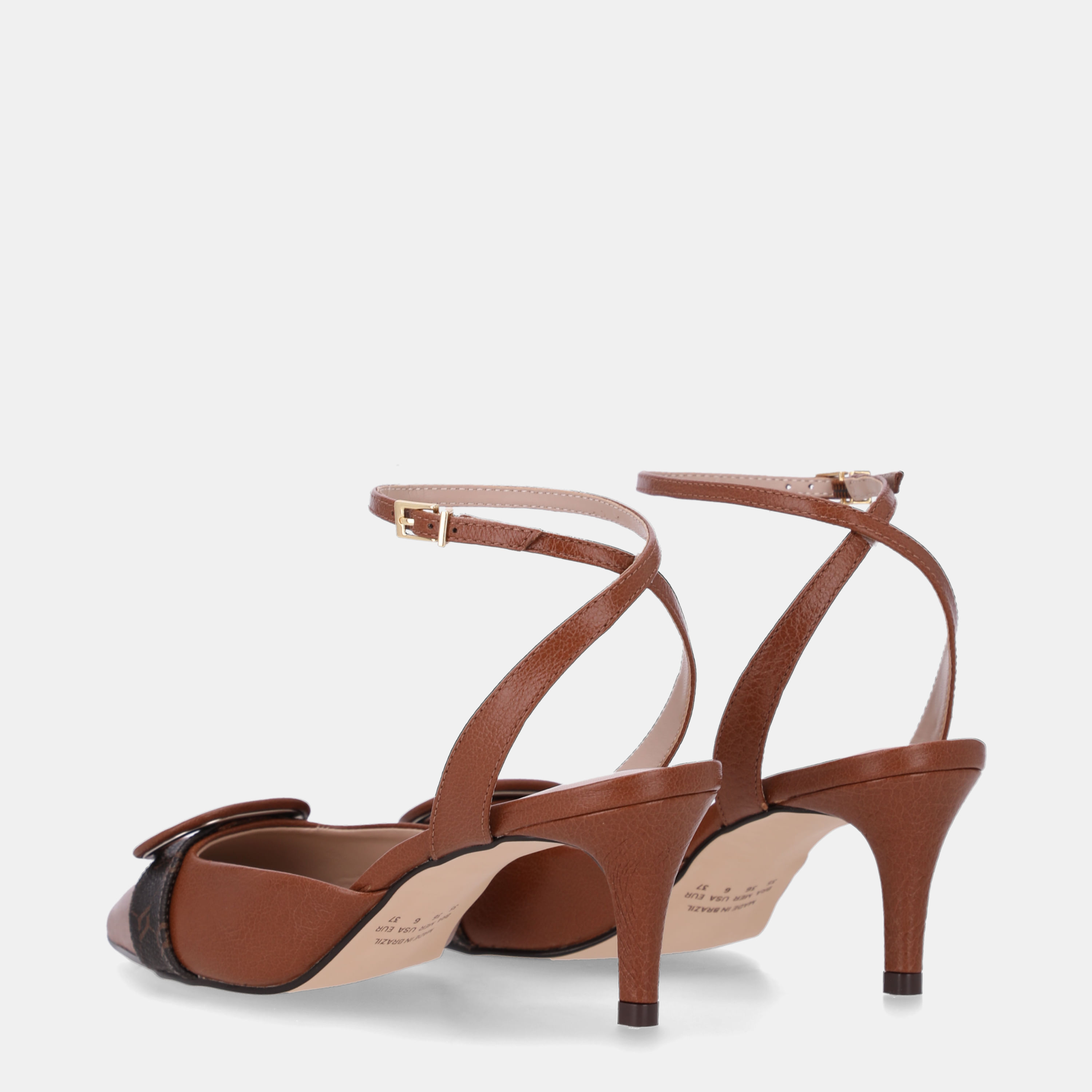 Slingback Monograma Mocca Com Atacama Ambar - 80830011 | Luz da Lua