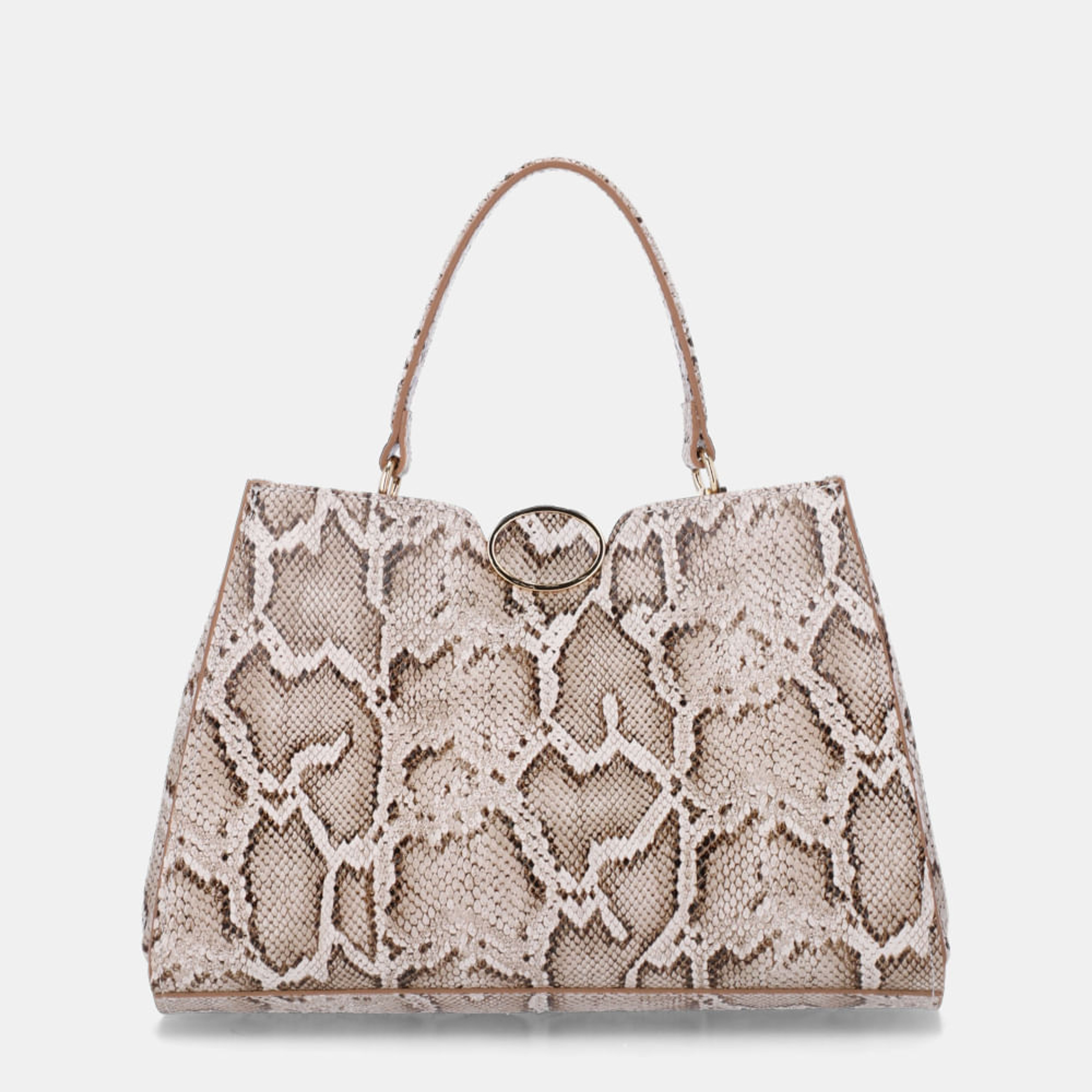 Bolsa Diana Tote Média Snake Panna - 2000575 | Luz da Lua