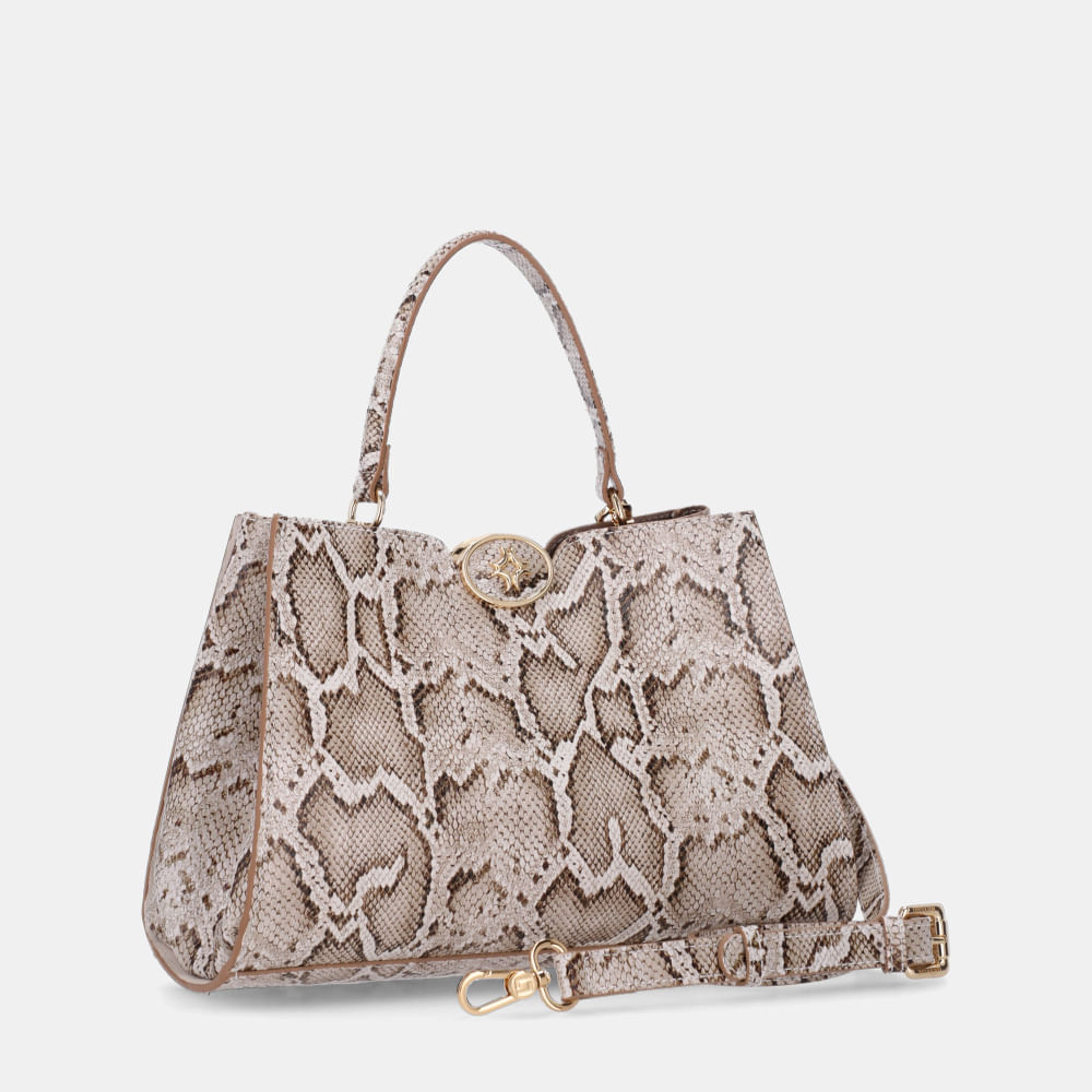 Bolsa Diana Tote Média Snake Panna - 2000575 | Luz da Lua