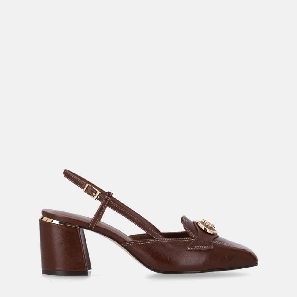 Slingback Atacama Trufa - 60770002 | Luz da Lua