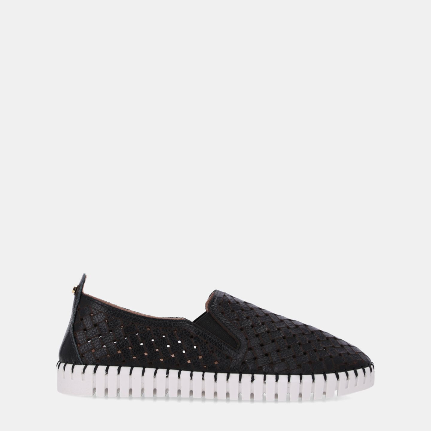 Tênis Moon Luz da Lua | Slip On em Couro Trançado | Luz da Lua