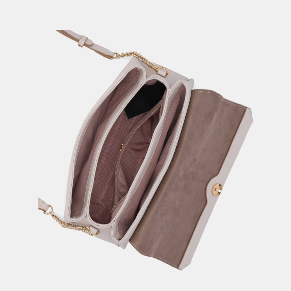 Bolsa Satchel Média Saara Panna - 2000749 | Luz da Lua