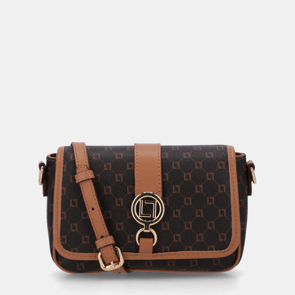 Bolsa Satchel Pequena Monograma Ll Mocca - 2000760 | Luz da Lua