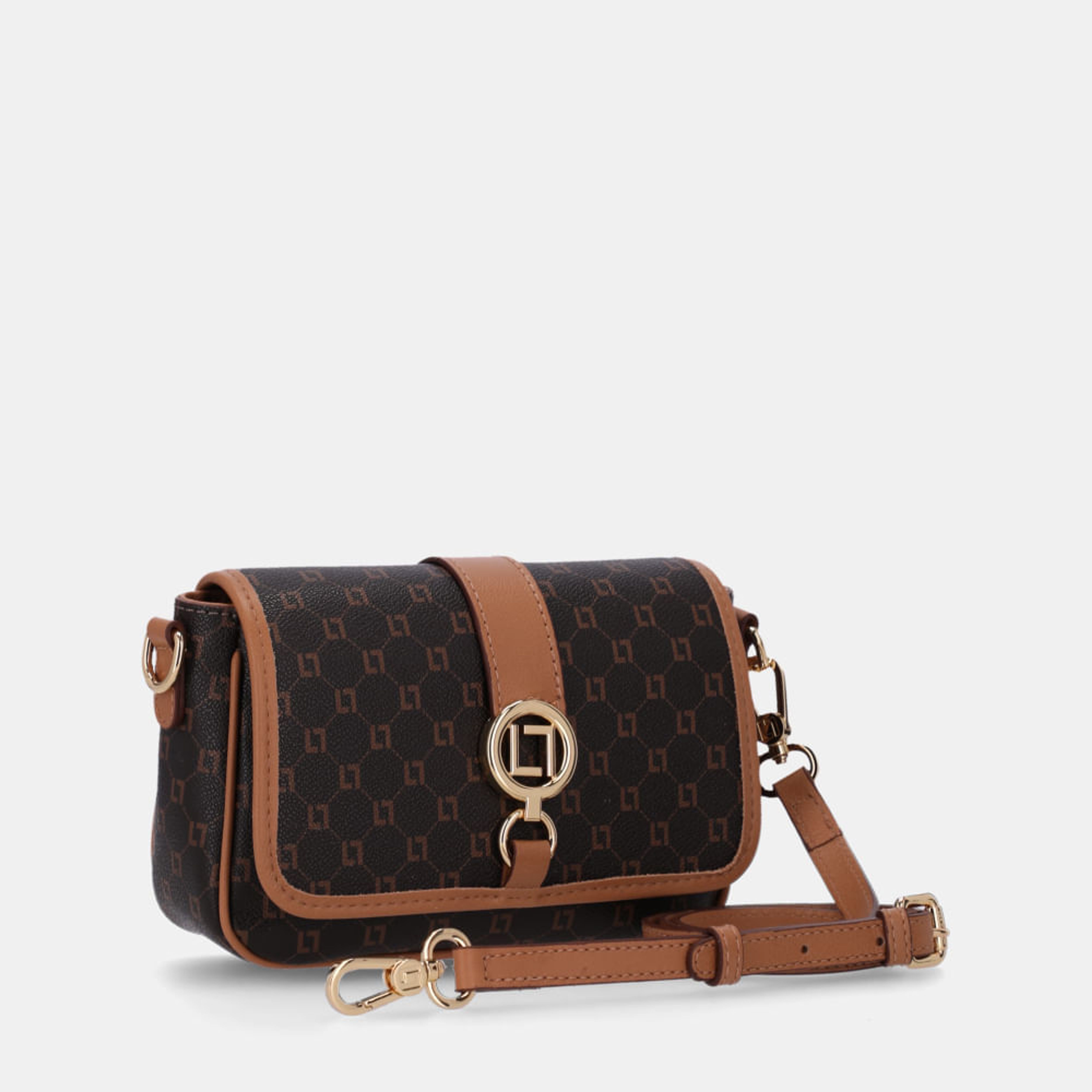 Bolsa Satchel Pequena Monograma Ll Mocca - 2000760 | Luz da Lua