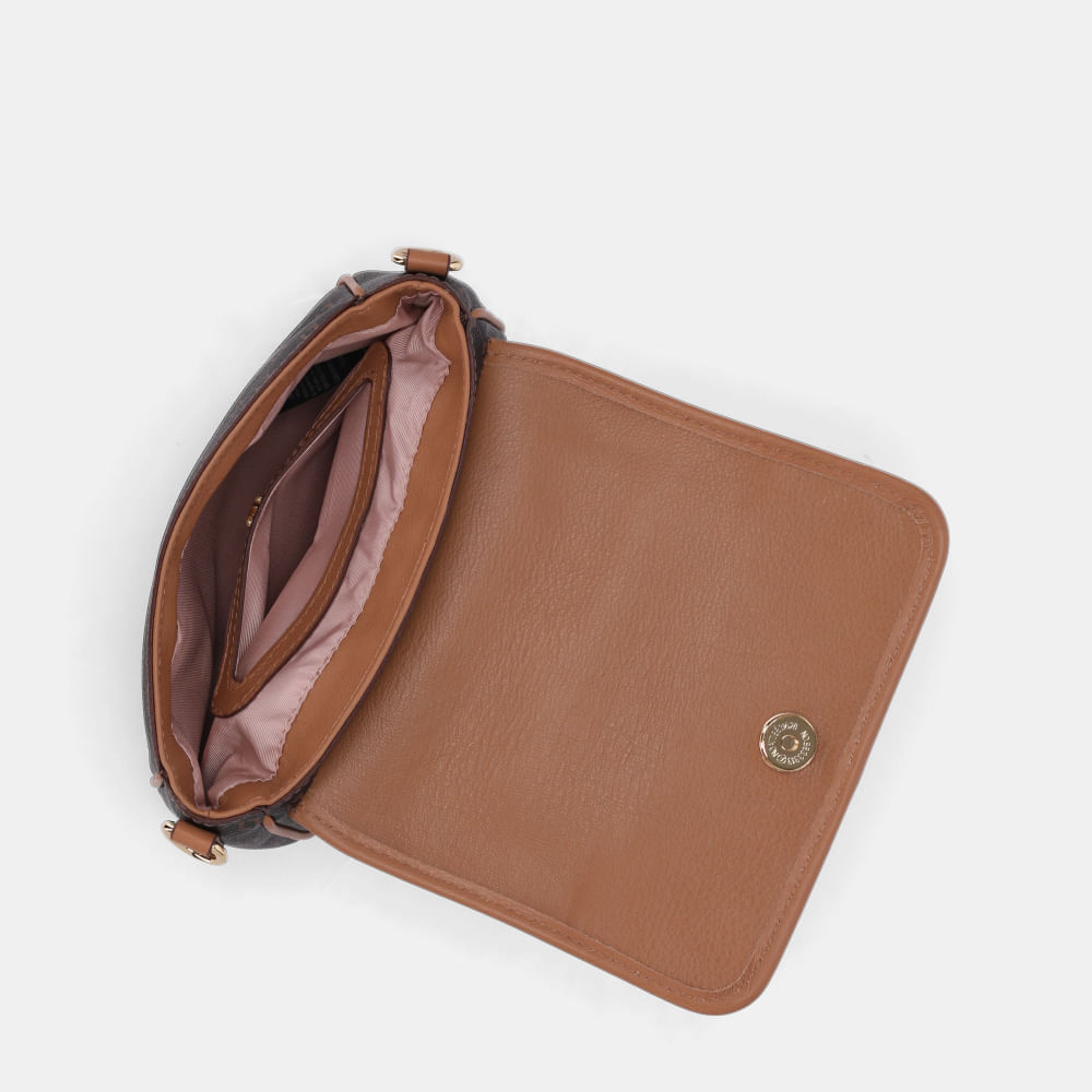 Bolsa Satchel Pequena Monograma Ll Mocca - 2000760 | Luz da Lua